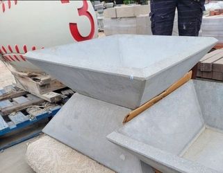 30"X30" CONCRETE TAPERED PLANTERS $300 EACH