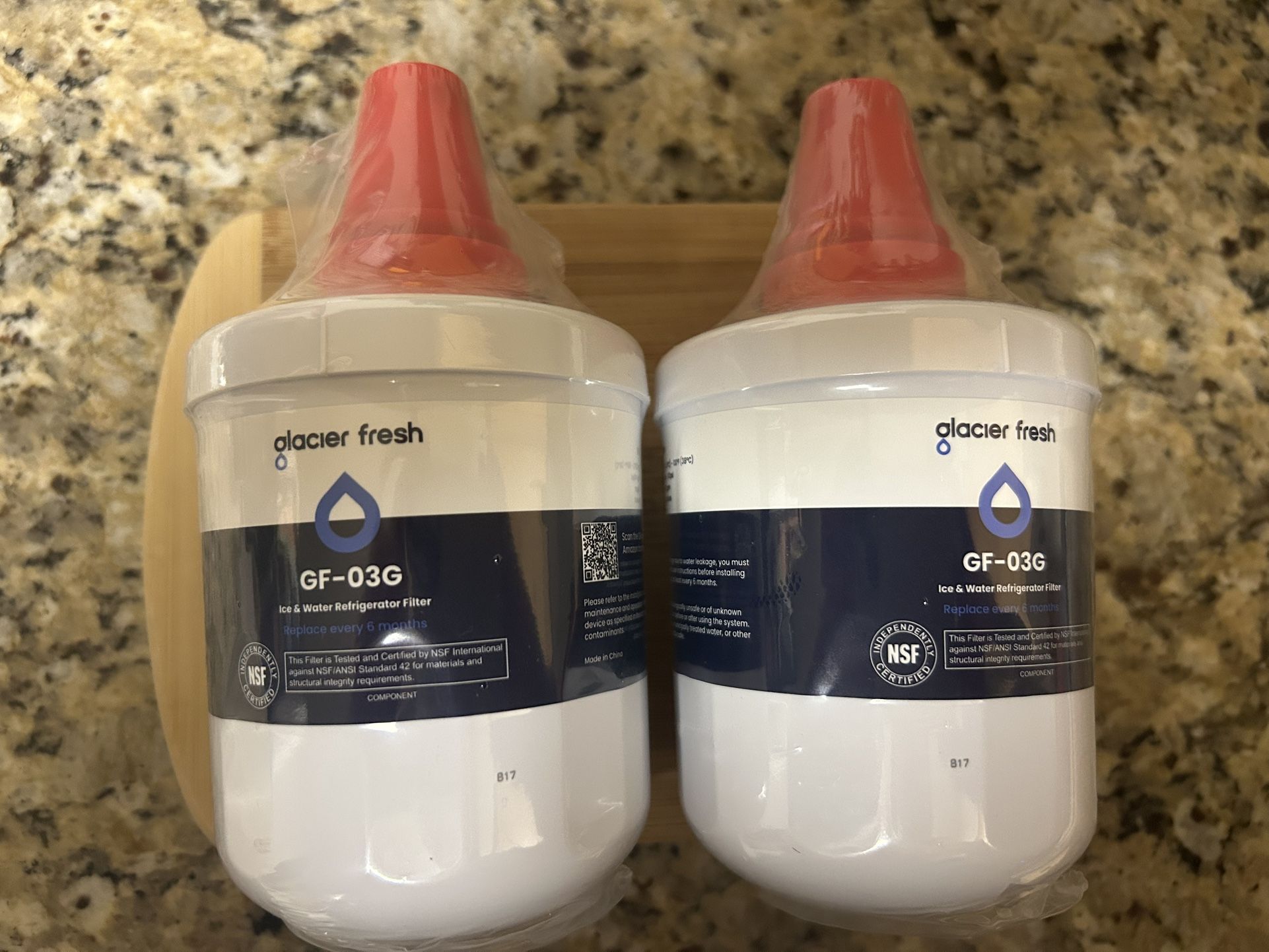 2 NEW Glacier Fresh replacement water filters - See description for compatibility 