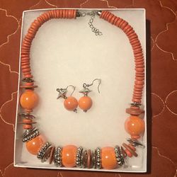 Necklace / Earring Set (orange)