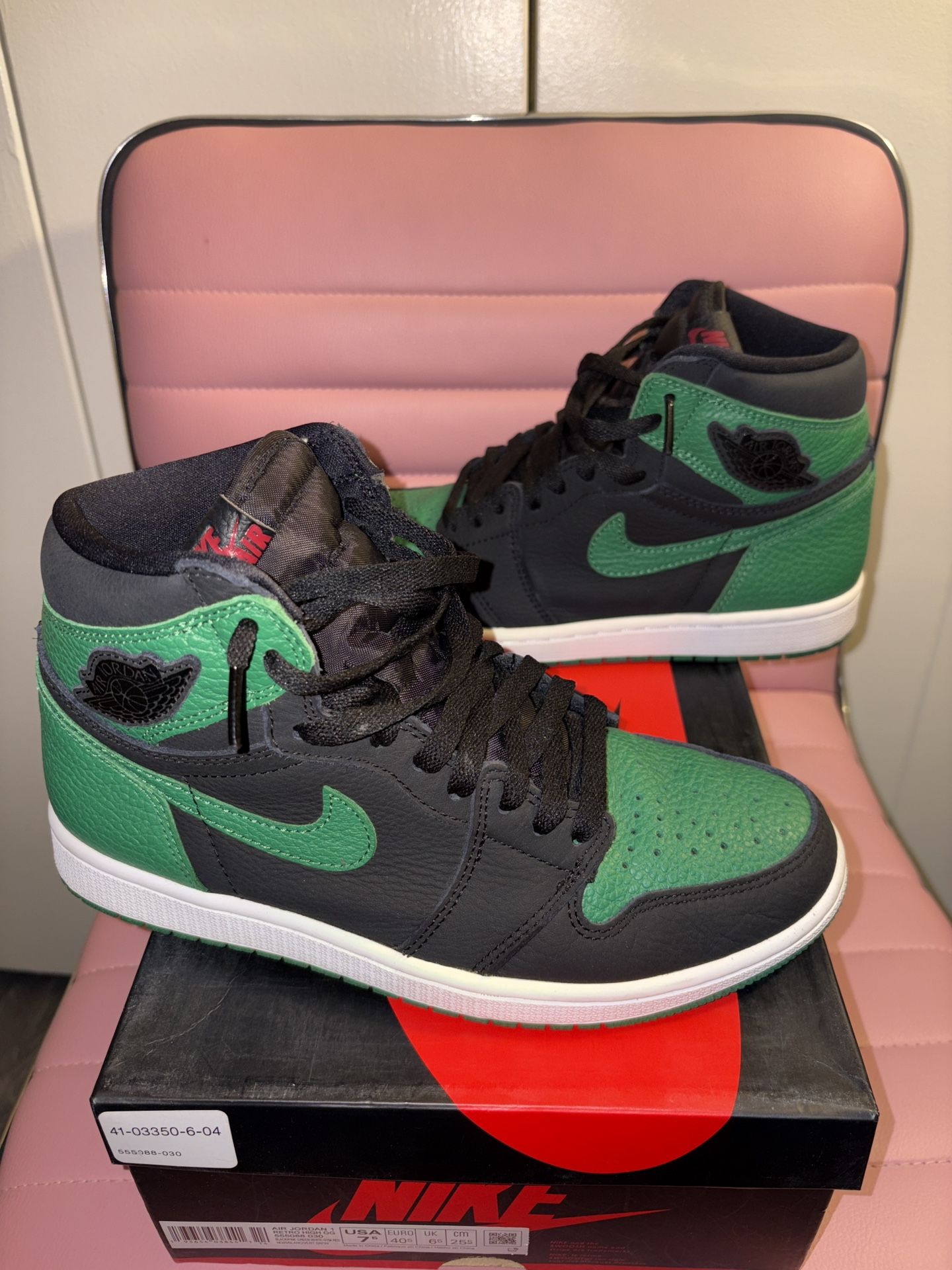 Jordan 1 Retro High Pine Green Black