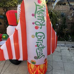 Santa Clause On Rocket