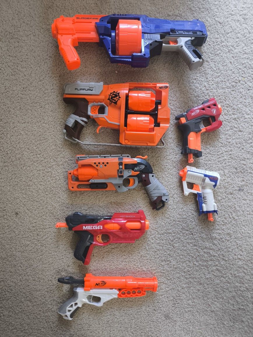 Nerf 7, other gun and accessory