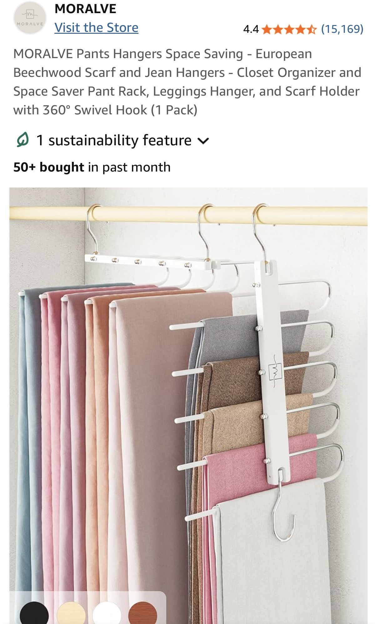 One Closet Organizer Pant Hanger Rack