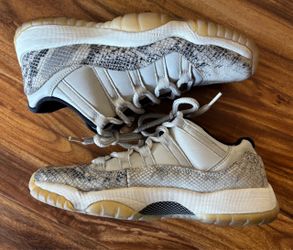 2019 Air Jordan 11 Retro Low GS 'Light Bone Snakeskin' sz 6.5Y