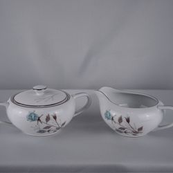 Vintage Sugar Bowl And Creamer