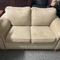 Tweed love seat with built in Sofa bed
