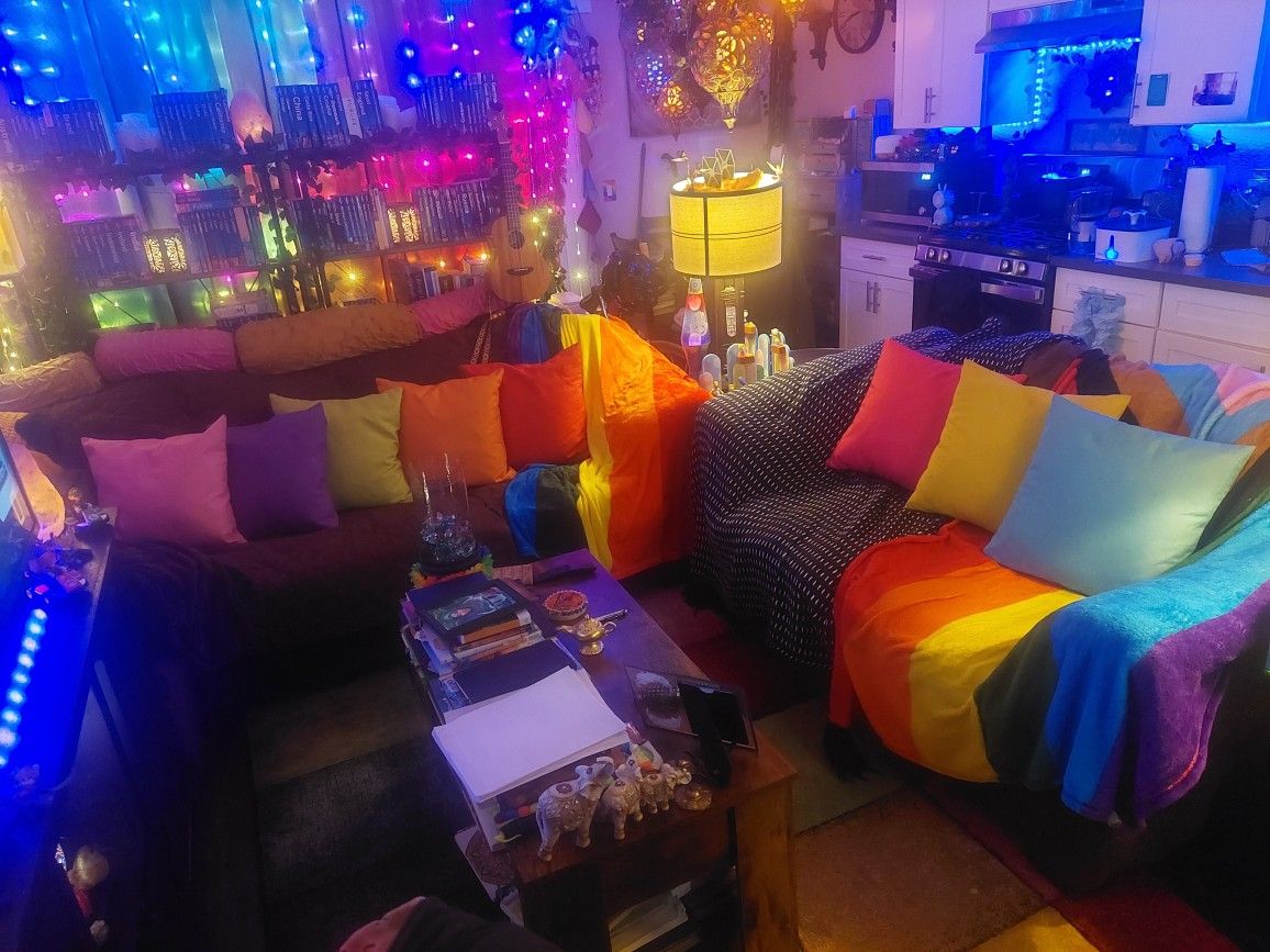 Comfy Sofa for Sale – $200 (Includes Pillow & Cover)
