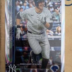 2025 Topps Chrome Update Ben Rice USC138 Parallel Wave Xfractor New York Yankees