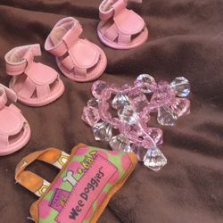 Dog Sandals Bead Necklace Purse