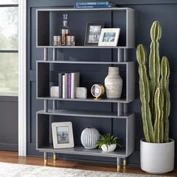 Mid-Century Modern style gray shelf