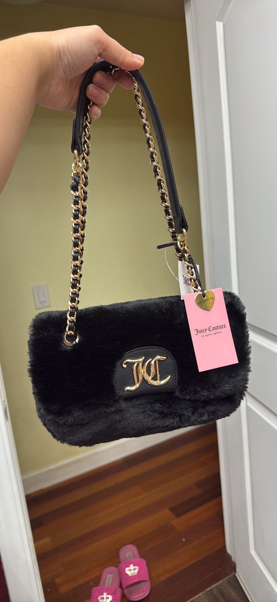 Juicy Couture Furry Black Bag: BRAND NEW