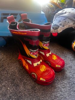 Toddler Lightning Mqueen Rainboots 5/6 c