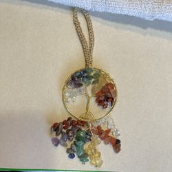 Chakra Gemstone Suncatcher 5” Long