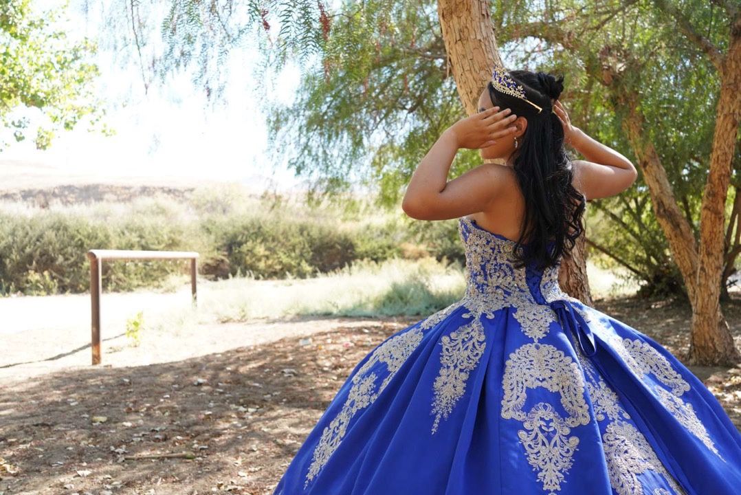 Royal blue Quince Dress