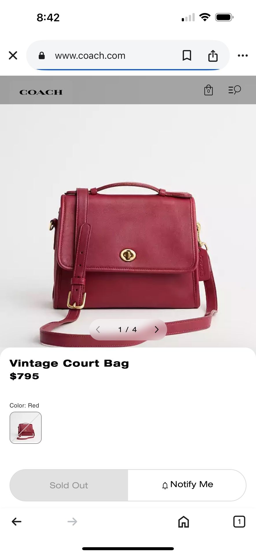 Vintage Couch Court Bag