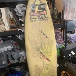 Rare Vintage 1988 Tony Staples 6’6 Tri Fin Surf Board Just Pick Up Today From Original Owner 