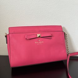 Kate Spade Bow Crossbody Bag – Hot Pink Leather, Fun And Perfect For Summer