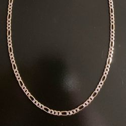 14k Gold Vermeil Figaro Two Tone Gold Chain