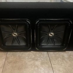 Pair of 12” L7 kicker in thin ported box
