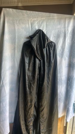 Black Hooded Cape Cloak Costume