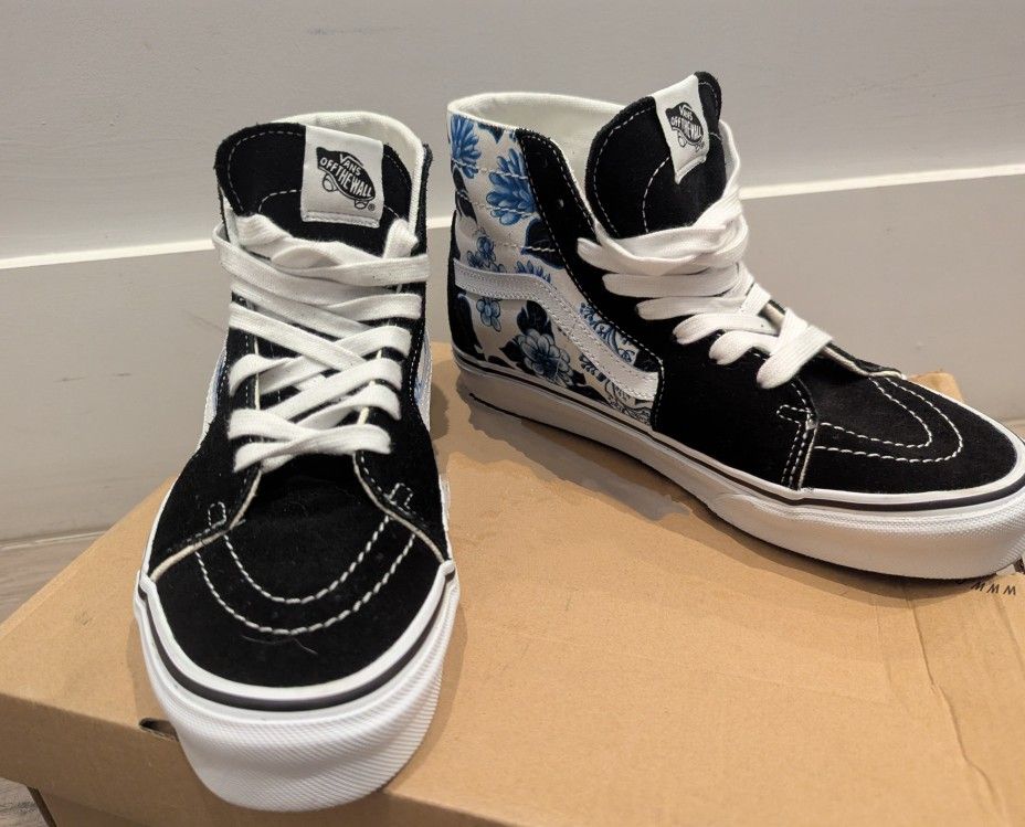 Vans SK8-Hi Tapered Floral Blue – Women’s Size 9