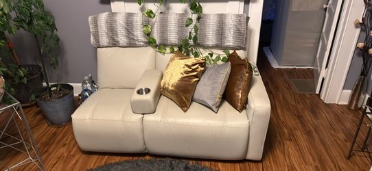 Modern FurnitureRow Authentic White Leather Sectional