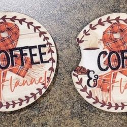 NEW 'Coffee & Flannel' Fall Car Coasters