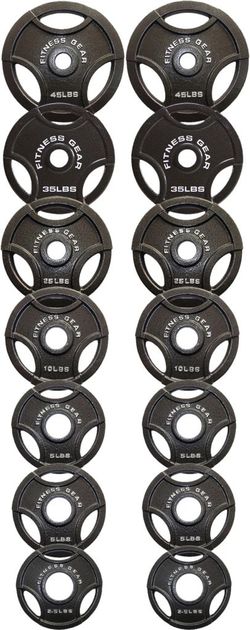 452.5 lbs of Matching Olympic Weight Plates.