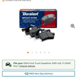 2004 Ford Expedition Rear Duralast Semi-metallic Disc Brake Pad