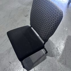 Wide stackable chairs, black