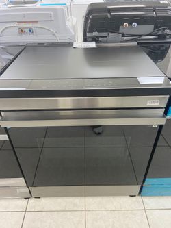 Estufa Samsung NUEVA standard de 30 pulgadas con air fryer en stainless steel/ Electric stove samsung with air fryer  in stainless steel.