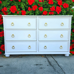 Pottery Barn White 6 Drawer Dresser
