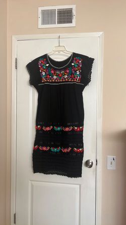 Black Embroidered Dress