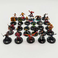 HeroClix Bulk Lot 70 Marvel DC Comics Miniature Figures Mixed Collection Wizkids