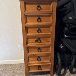 Wooden Tallboy Chest Of Drawers 