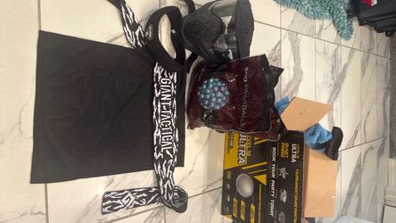 HK army face mask and neck protector  with bags of paint balls