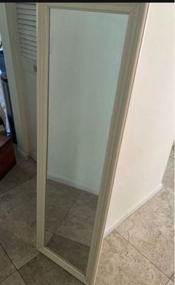 Full Length Floor Mirror beige Frame