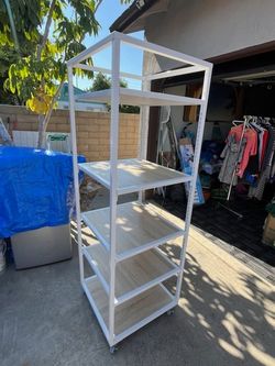 Realin Car Storage White We Natural Wood