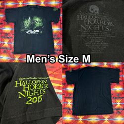 Alien Vs Predator Black T-Shirt Men’s Sz Medium Universal Horror Nights 2015 HHN