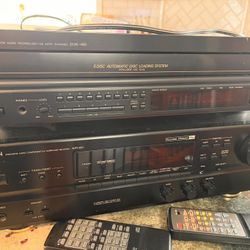 Denon Surround Receiver and 5 Disk Changer