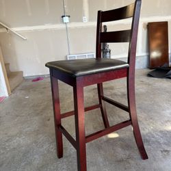 Set of 3 Solid Wood Bar Stools – 33” Height – Excellent Condition