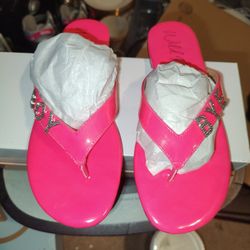 Macy's Wild Pair Hot Pink Flats Size 5 1/2
