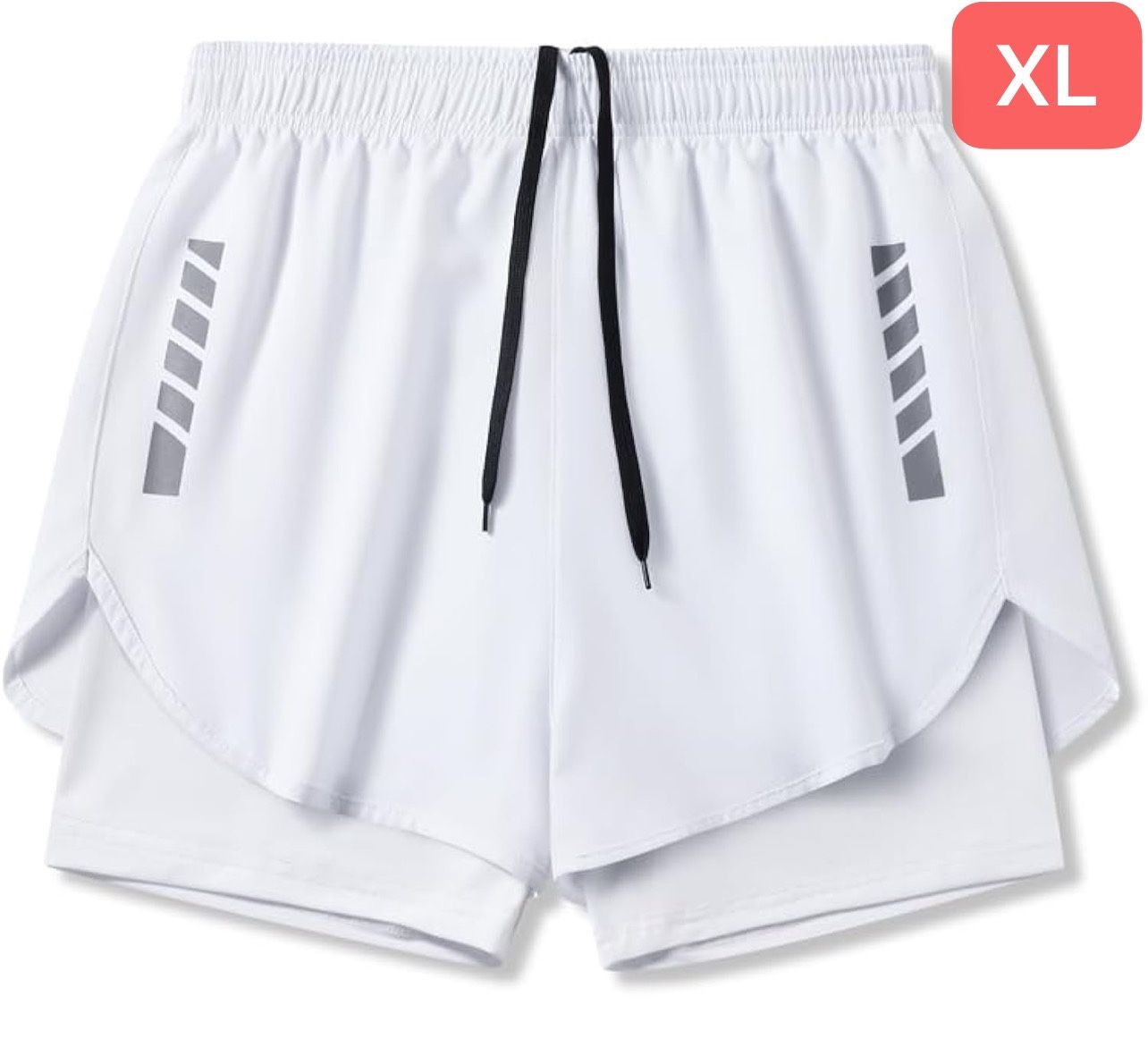 Men's 2-in-1 Running Shorts Lightweight Quick-Dry Athletic Workout Shorts with Built-in Compression Liner