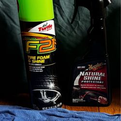 Keep car clean - tire and vinyl shine protection