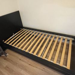 Twin IKEA Malm Bed frame (black)