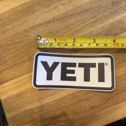 Yeti cooler White sticker