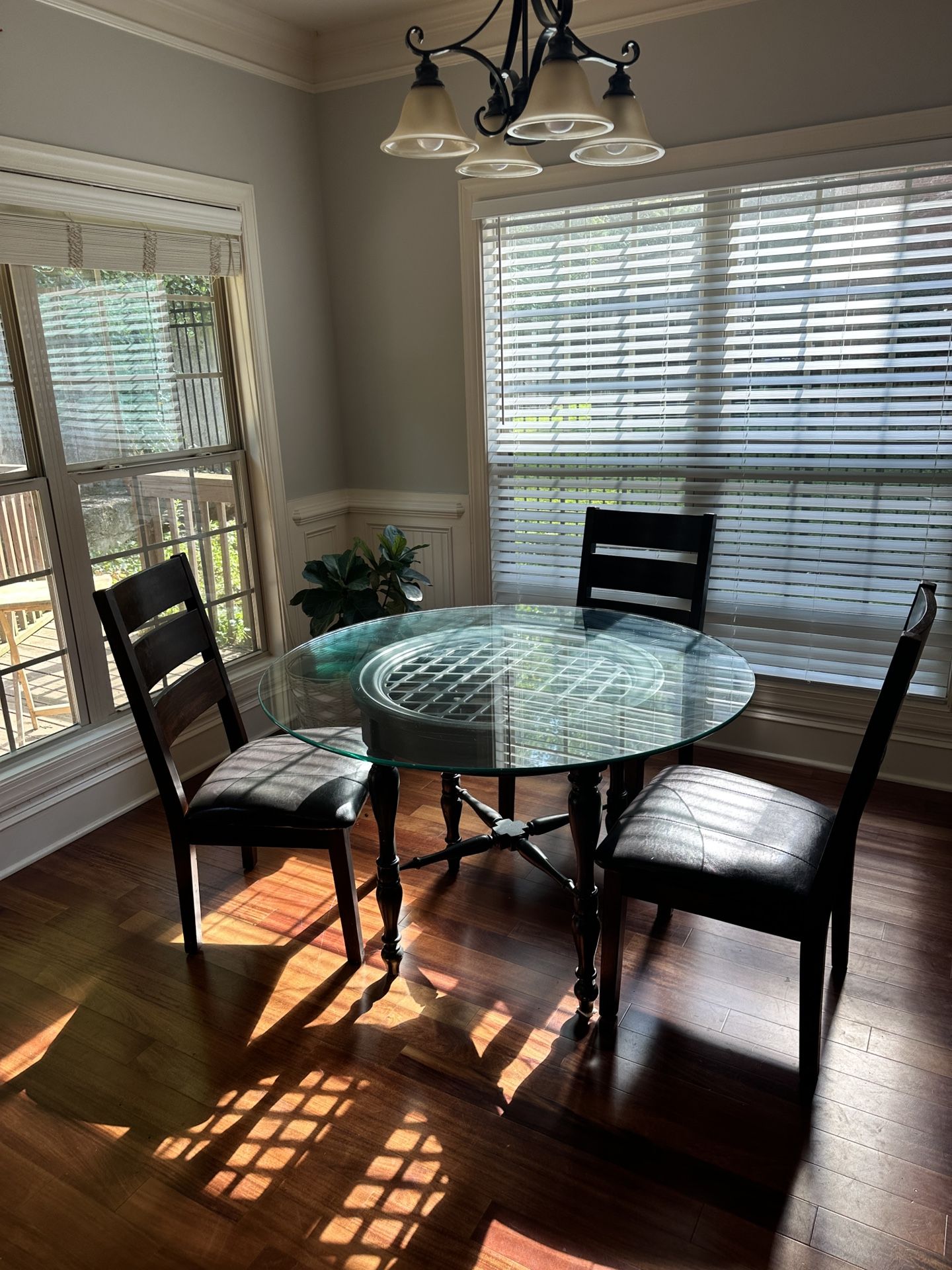 Round Glass Top Table