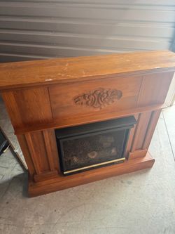 Solid wood Fireplace heater- electrical