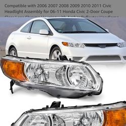 Honda Civic Headlights 2006-2011 Coupe 2dr