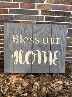 Wood frame decor 7”X 6”, $2